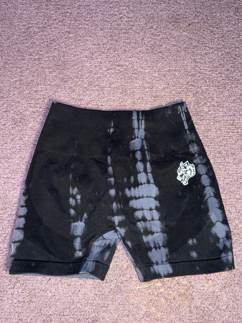 Darc Sport Purple & Black Tie-Dye Bike Shorts